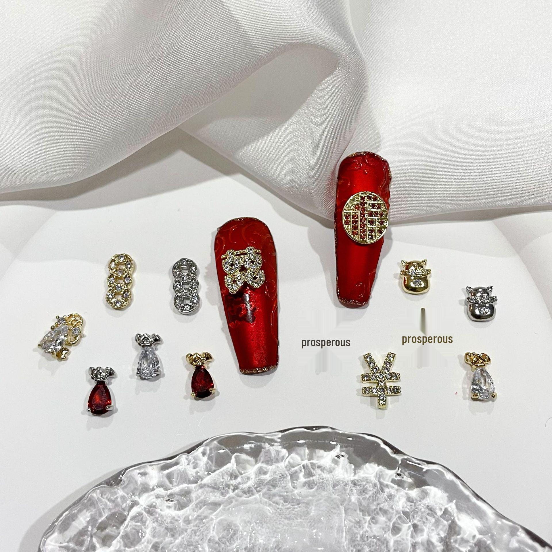 

New Year Fortune: Chinese Style Nail Art DIY Kit - Wealth & Luck Zircon Accessories