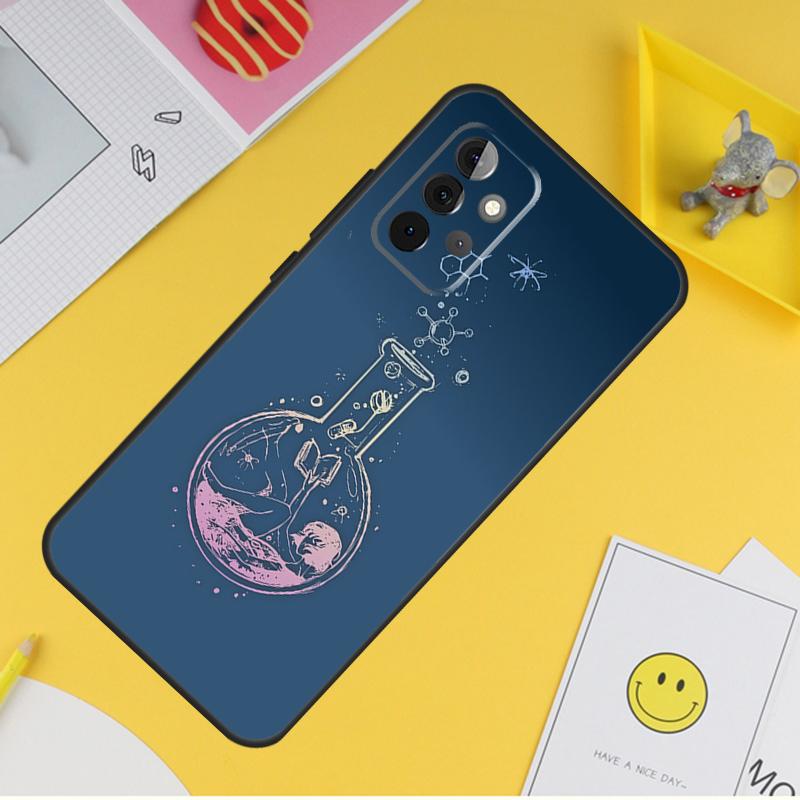 Biology and Chemistry Case For Samsung Galaxy A54 A34 A14 A56 A52 A53 A16 A26 A36 A55 A35 A15 A32 A12 A33 A13 A17