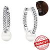 New 925 Silver Pearl Set Charms Ring Heart Earrings Beads Romantic Pendant Fit Bracelets Necklace Fine Jewelry Gift