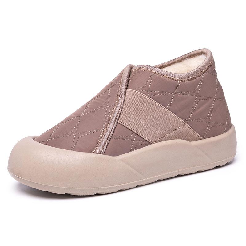 

Новые модные зимние женские хлопковые ботинки с набивкой и утолщением для сохранения тепла, мягкие, нескользящие и легкие повседневные сапоги из хлопка для мам 35 хаки