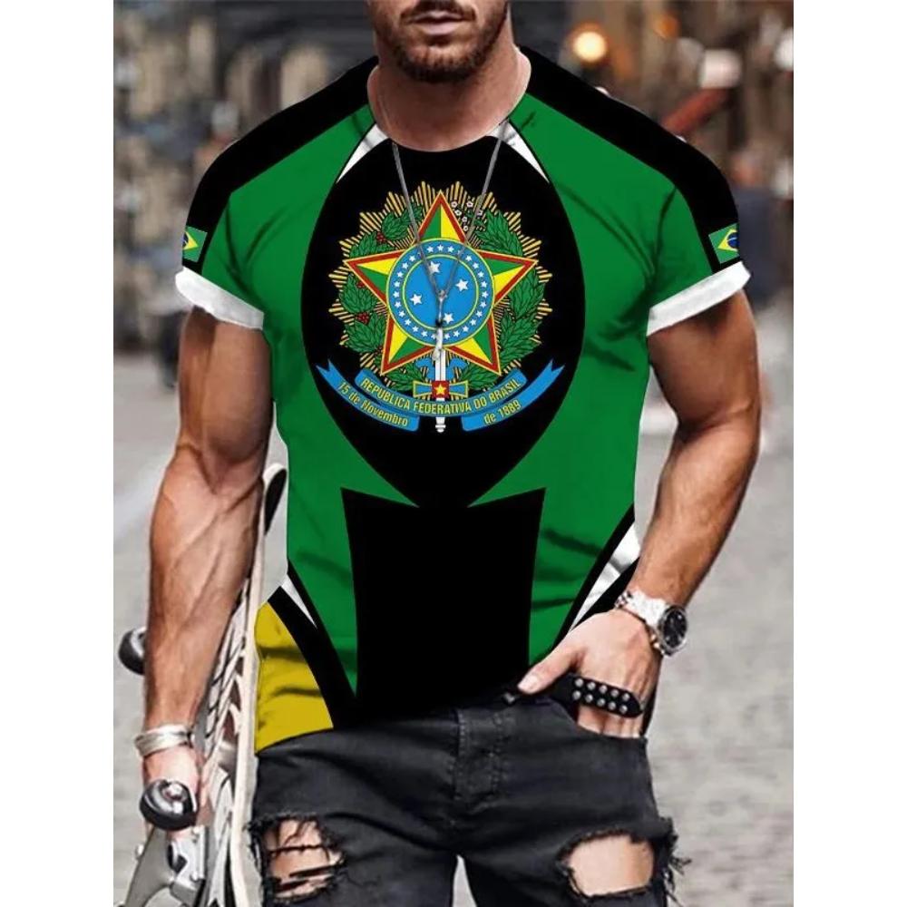 Versatile Comfortable Men's Printed Top Short-sleeved Fashionable Simple T-shirt Casual Loose T-Shirts Men’s