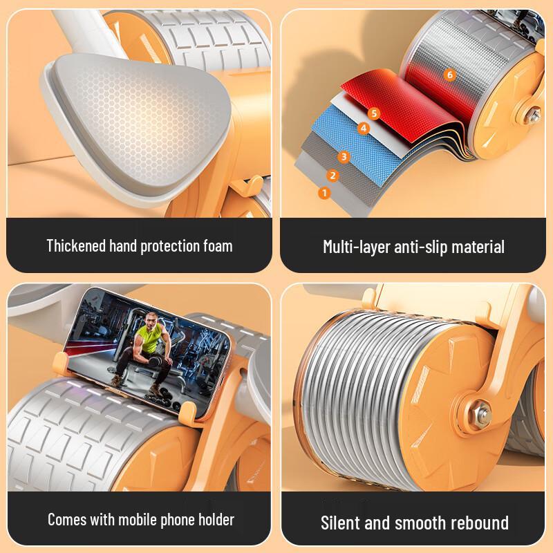 Longchan Automatic Rebound Abdominal Wheel with Elbow Support