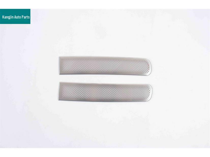 Compatible with BYD Seal 05 DMI: Silver Stainless Steel Front Triangle and Four-Door Speaker Covers.