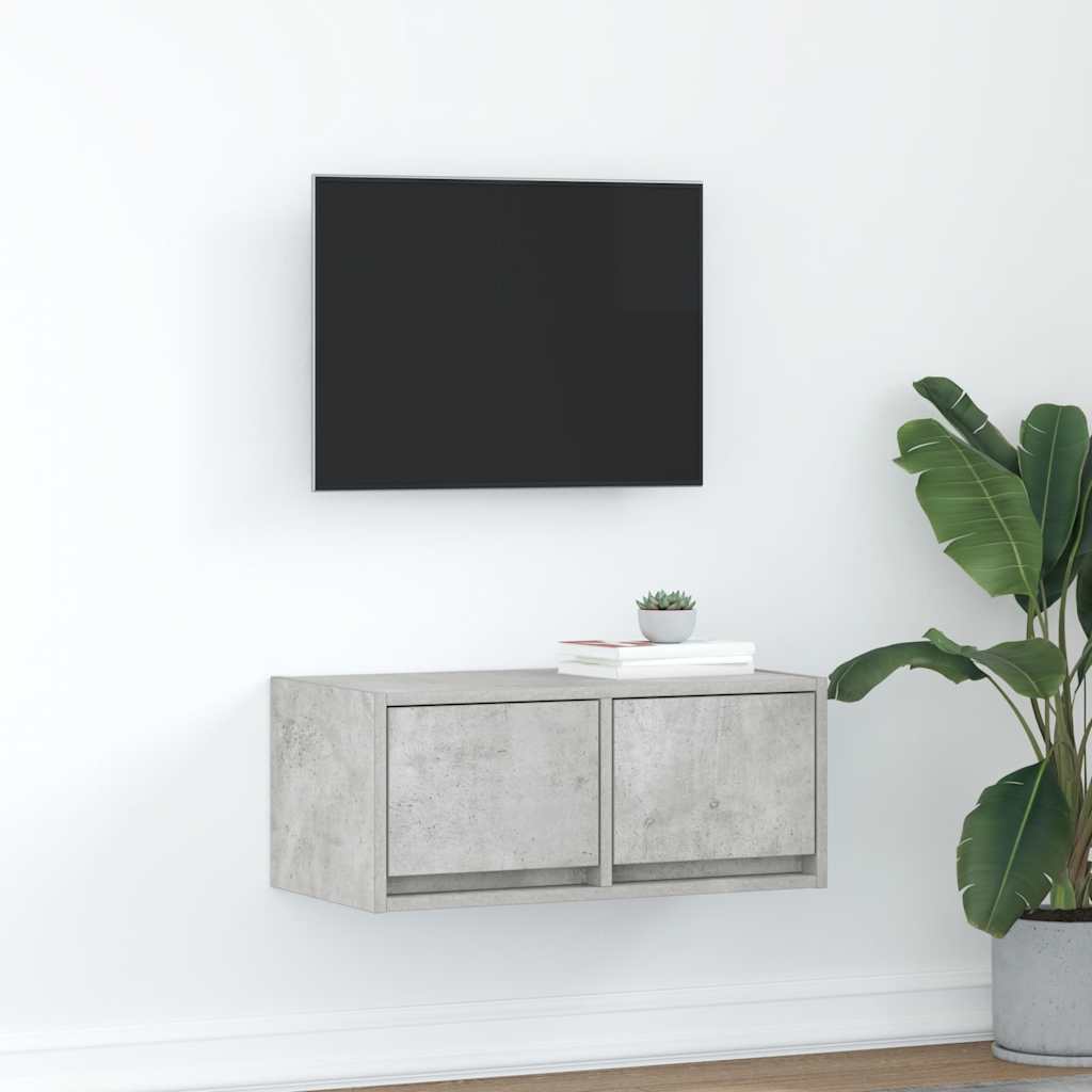TV Cabinet Concrete Grey 60 x 31 x 25.5 cm Engineered Wood
