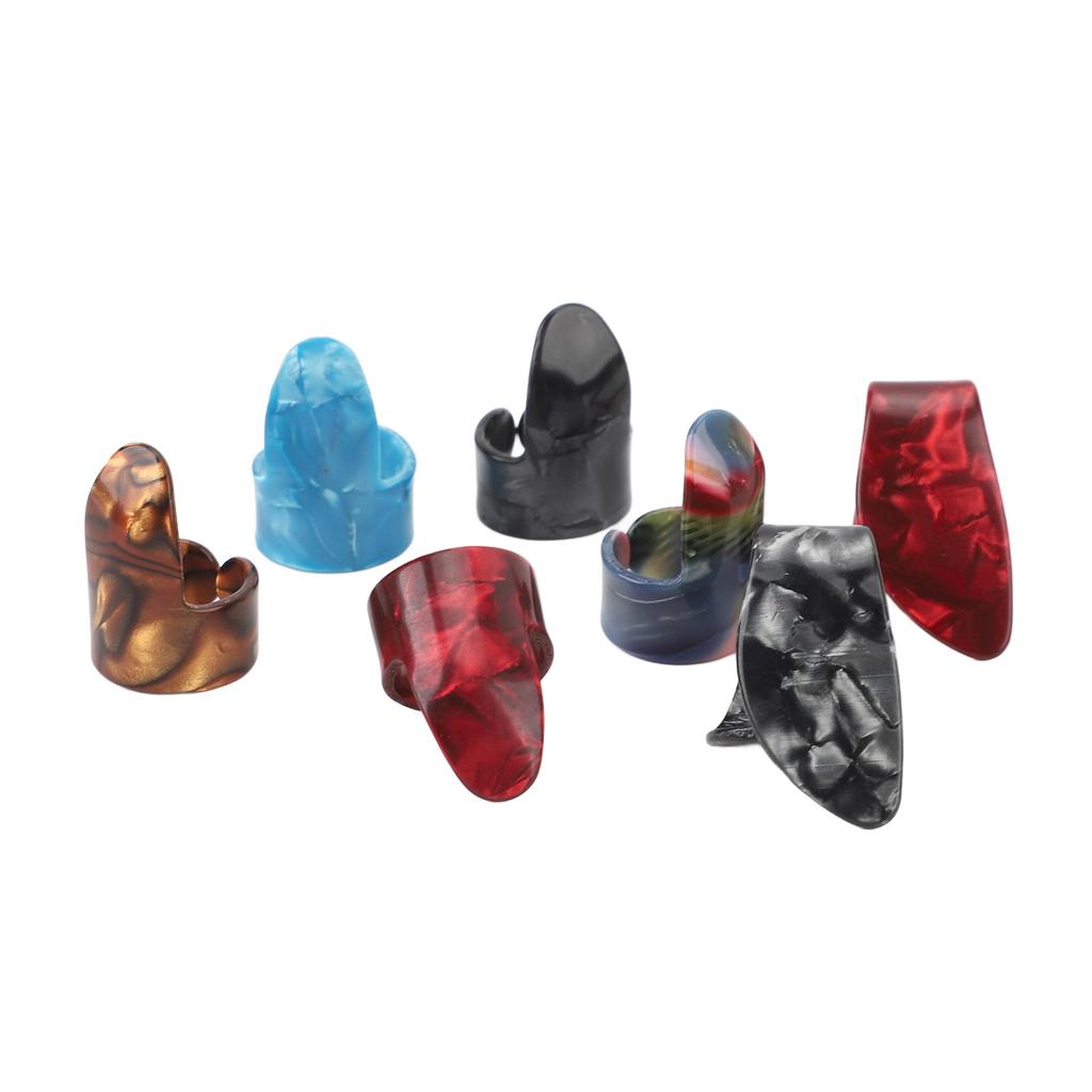 7 sztuk kostki do gitary, celuloidowe części do gitary basowej, regulowane kostki do gry na palcach dla gitarzystów i muzyków