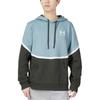 Under Armour Rival Amp Color Block Fleece Hooded Training Sweatshirt Men sweatshirt Blue 1357090-424