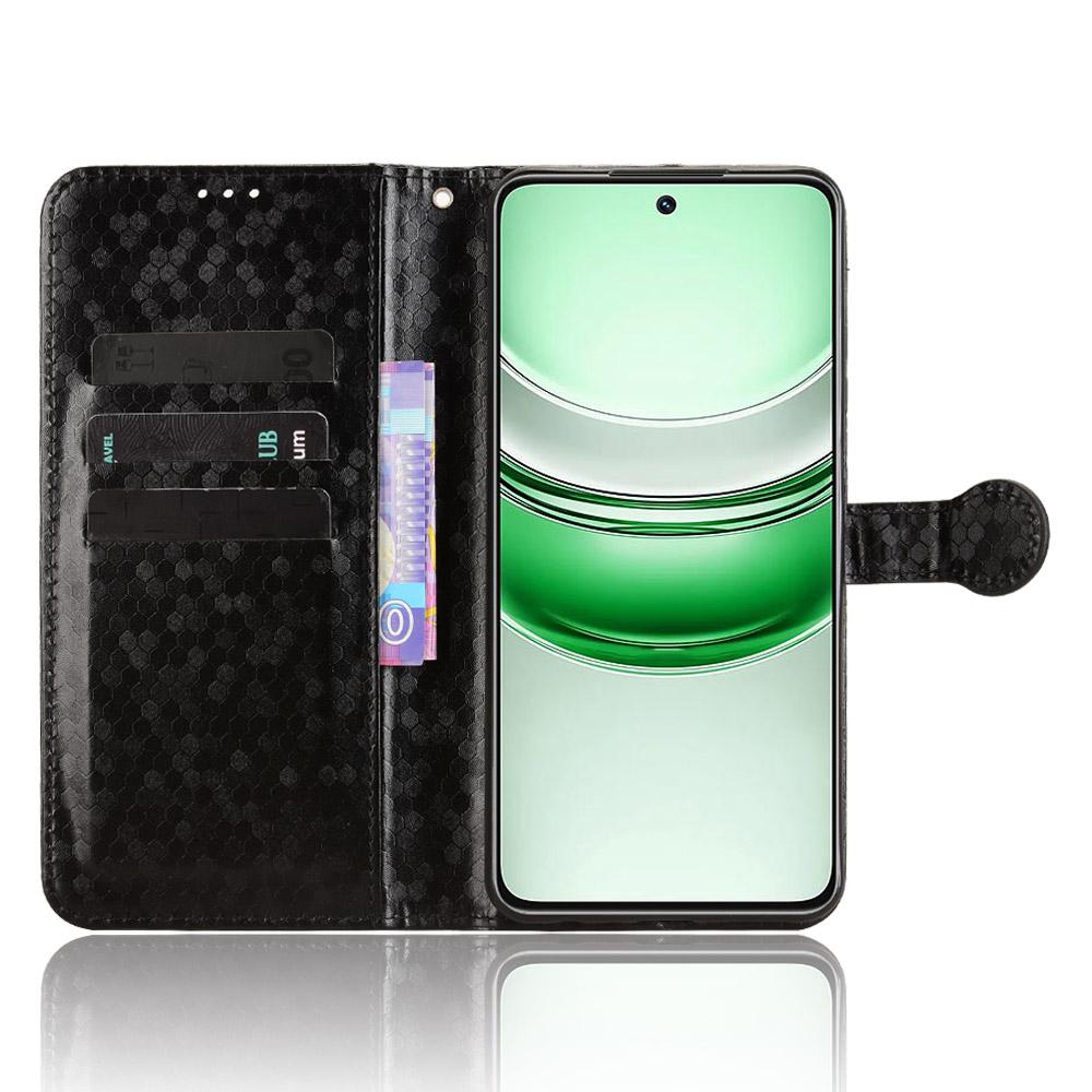 

Wallet Case For Realme 14x 5G/V70s 5G/V70 5G Dot Pattern Imprint PU Leather Phone Cover Silver