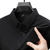 Ice Silk Short Sleeve Polo Shirt Business Men'S Casual Lapel Non-Ironing Thin Half Sleeve T-Shirt Men'S Clothing