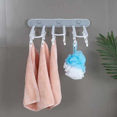 Lagerregal zur Wandmontage, zusammenklappbarer ABS-Kleiderbügel, stark, selbstklebend, für Zuhause