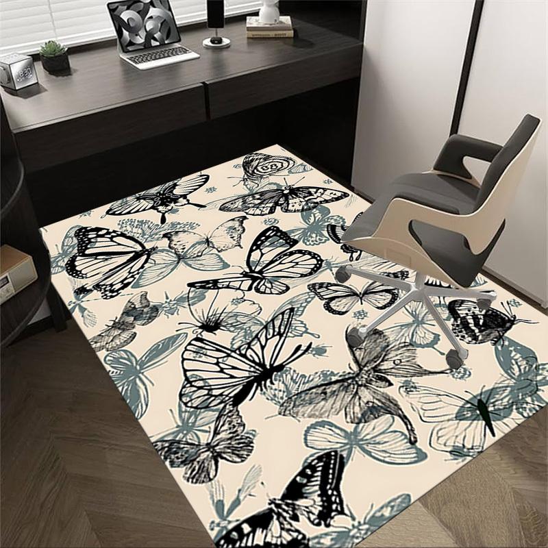 

1PC Butterfly Pattern Extra Large Non-Slip Floor carpet, Office, family, bedroom, Studio - Large Area Rug,Longlasting Material-K0355 60cm by 90cm