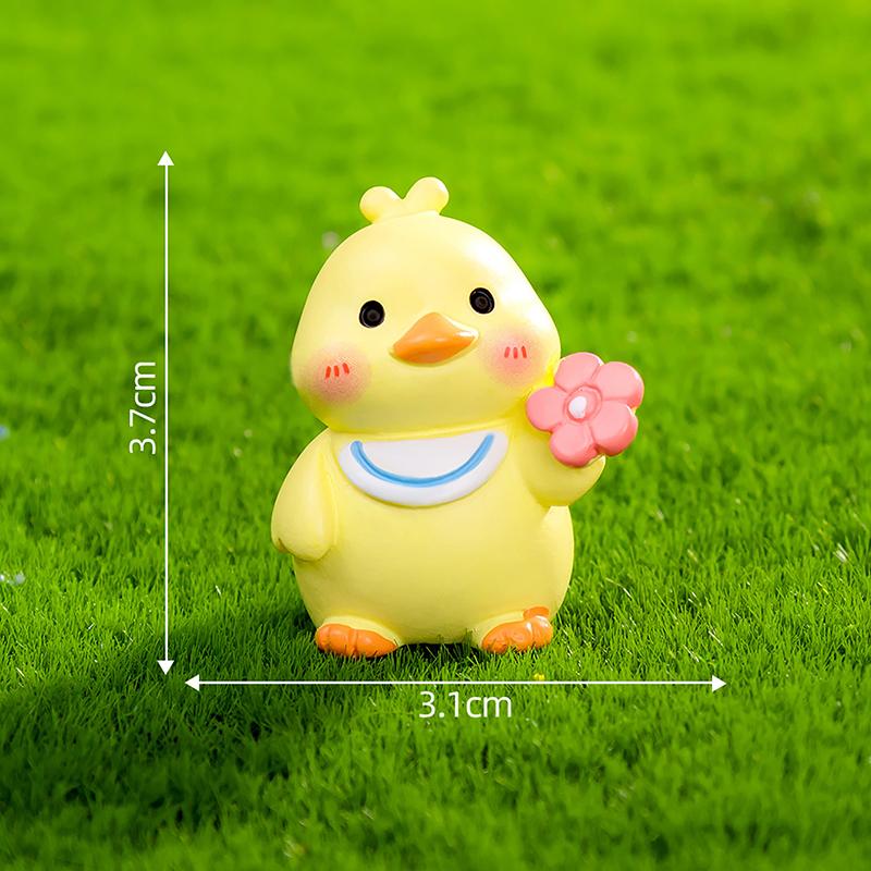 Anime Figure Little Yellow Duck Model Decoration Cute Car Mounted Ornaments Accessories Creative Cute Mini Ornaments Gifts