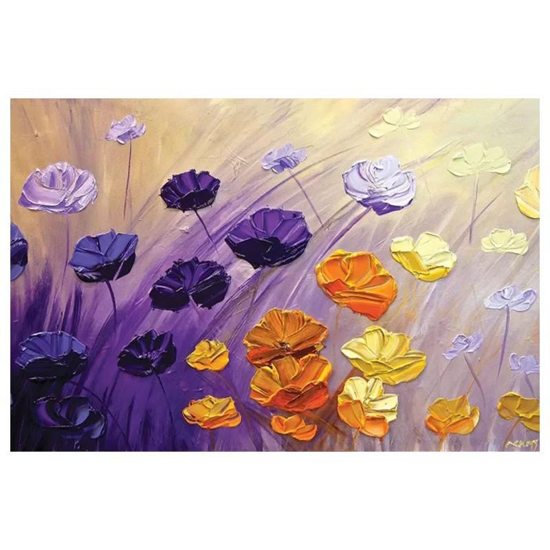 Nordic Kunst Baum Blumen Landschaft Leinwand Kunst Poster und Drucke Abstrakte Ölgemälde Wand Bilder für Wohnzimmer Wohnkultur