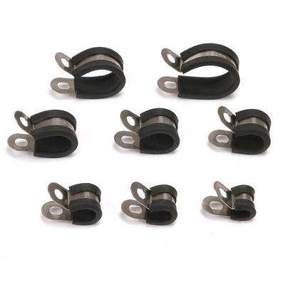 10 stuks/20 stuks Rubbergevoerde U-klemmen Kabelbevestiging Slang Pijpklem Bevestiging Pijpen Roestvrij Staal Hardware Bevestigingselementen 6-24 mm