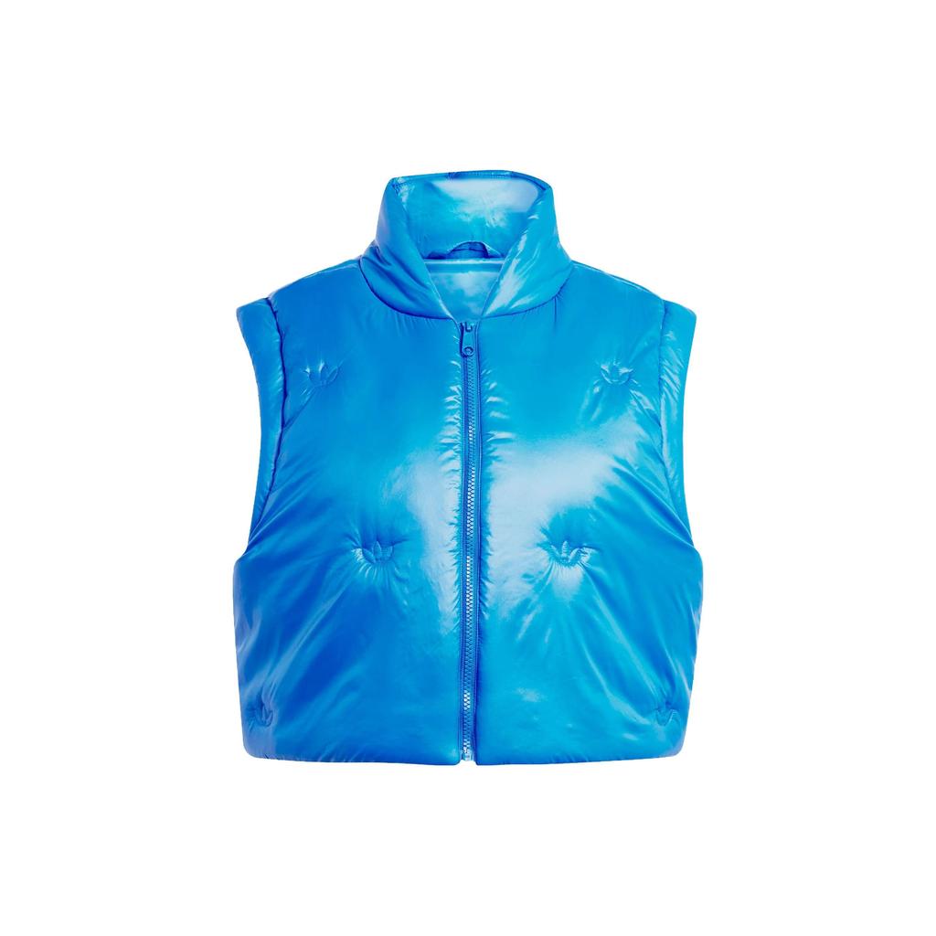 Adidas Originals Monogram Vest Solid Color Logo Sports Short Vest Women Vests Bird-Feather-Blue IJ8204