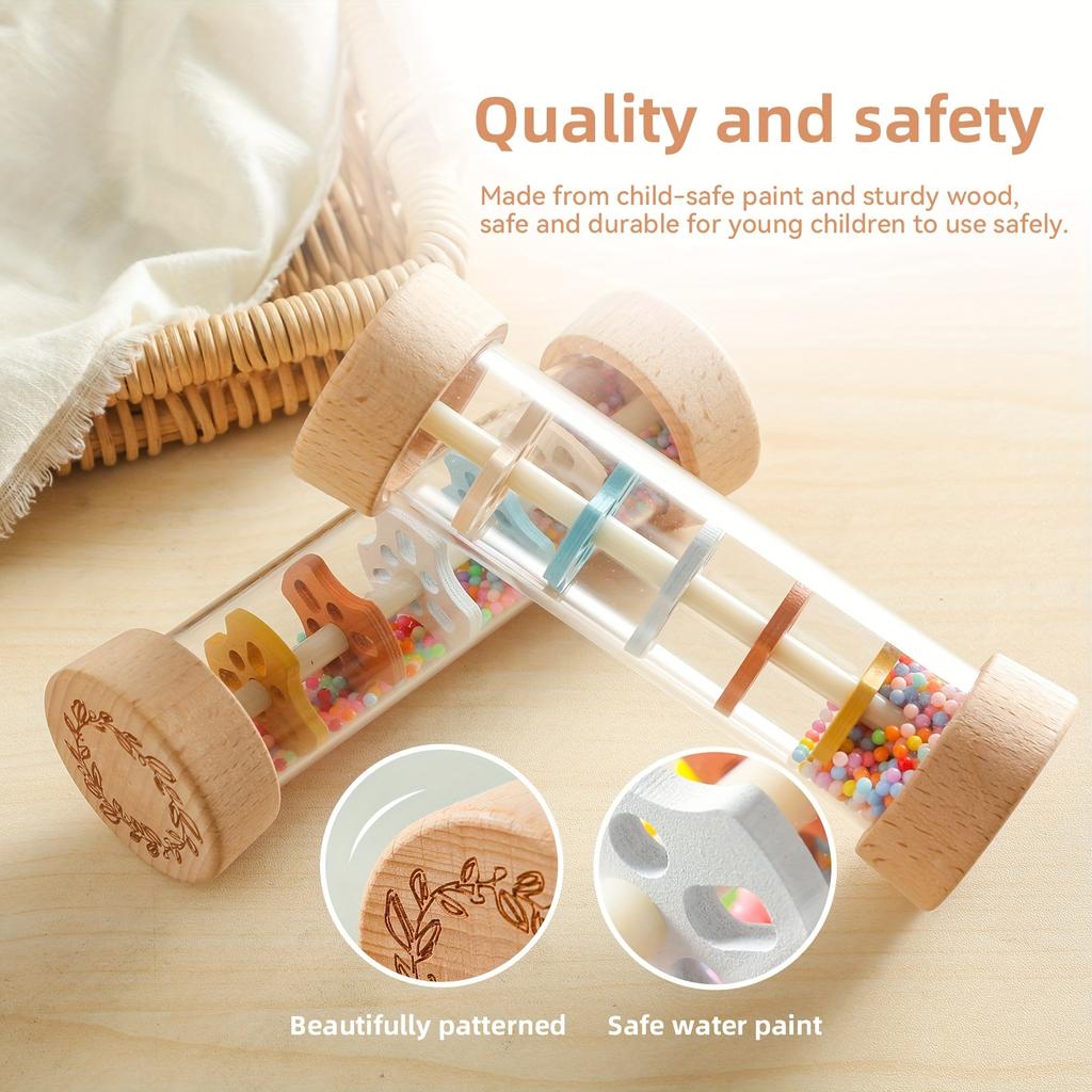 Timer Rain Sound Tube Youngsters's Fun Rain Sound Simulator Music Enlightenment Musical Instrument Rattle Toy