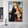 Classical Oil Painting The Virgin and Child Poster By Alessandro Botticelli Print Vintage Canvas Painting Home Gallery Decor