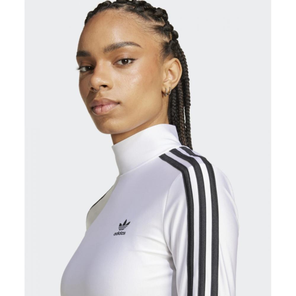 Adidas 3s Turtleneck Long Sleeve Tee   White Jg1535