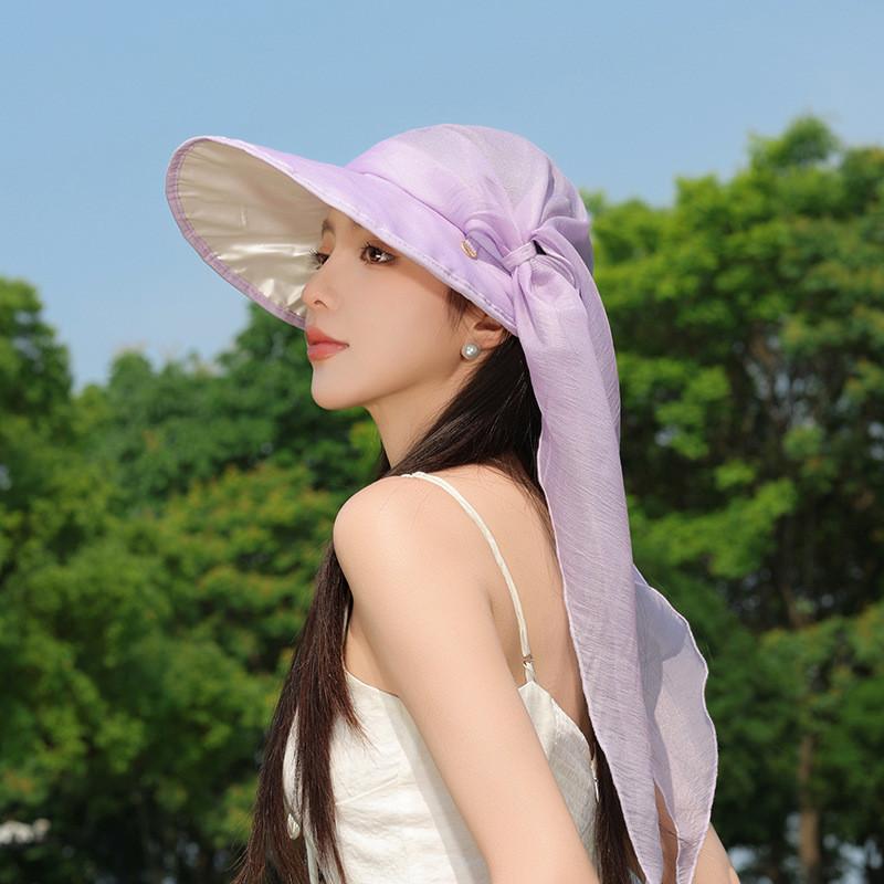 Summer Sun Protection Hat With Wide Brim Foldable Lightweight For Women