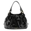 Labagagerie Émail Doux Taille Noir Sac à Main 2 Voies, S, B009401, (10)