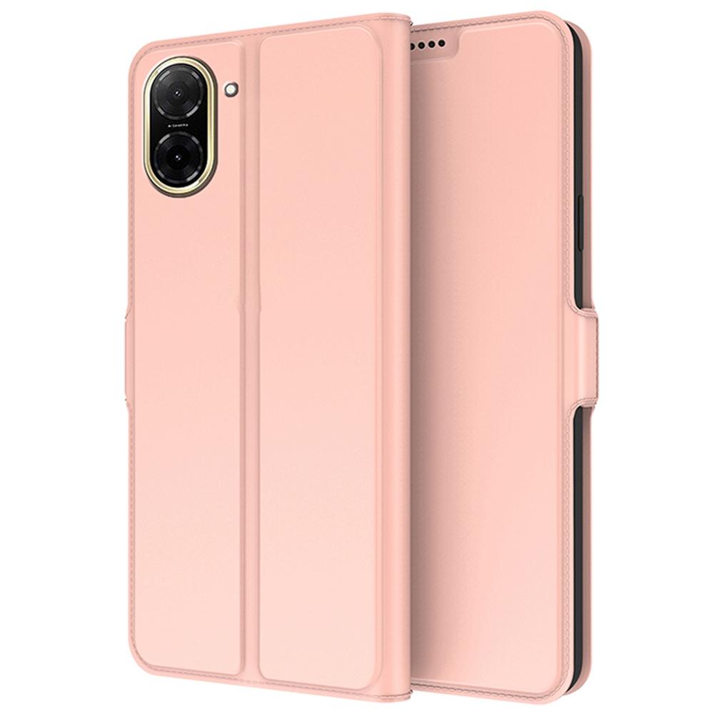 

For Xiaomi Redmi A5 4G (171.7mm)/Poco C71 4G Case Shockproof TPU Inner Shell Leather Phone Cover Card Slot Rose Gold