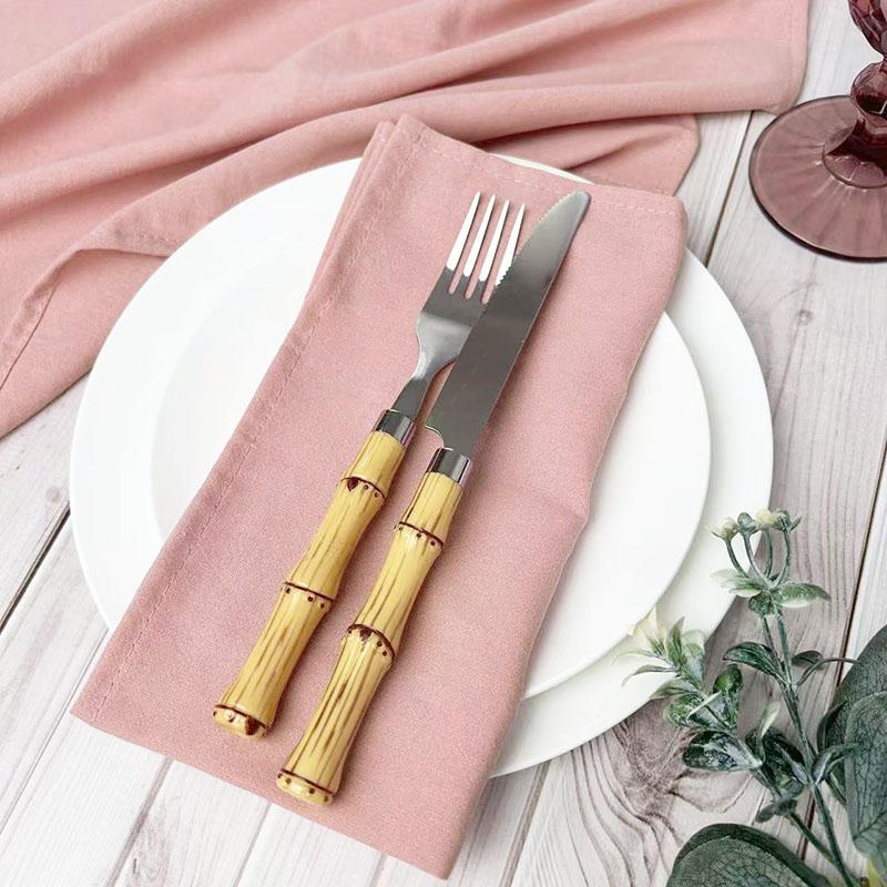6pcs Cotton Cloth Napkins Summer Dinner Table Napkins Cloth Washable 16"×16"For Wedding Baby Bridal Shower Birthday Garden Party