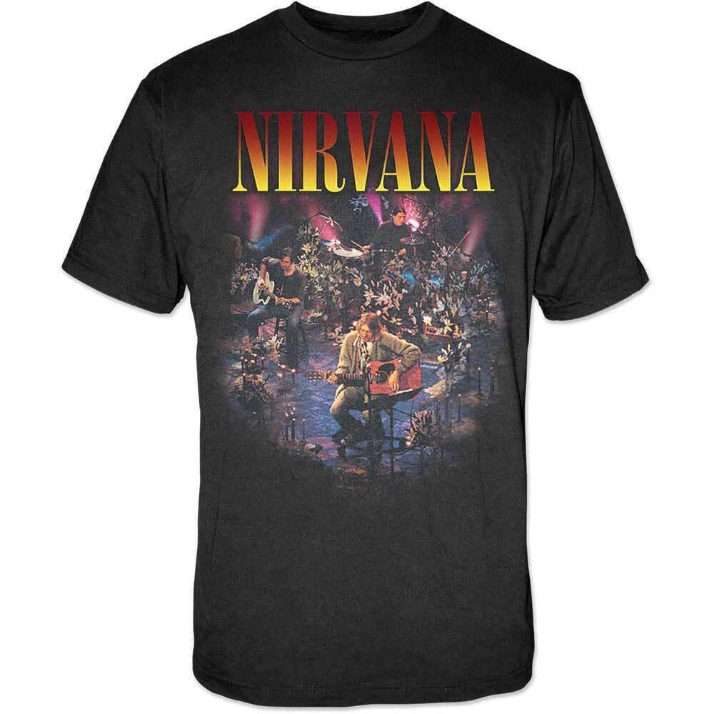 Nirvana T Shirt MTV Unplugged New Yorkly Licensed Mens Black Rock Merch S