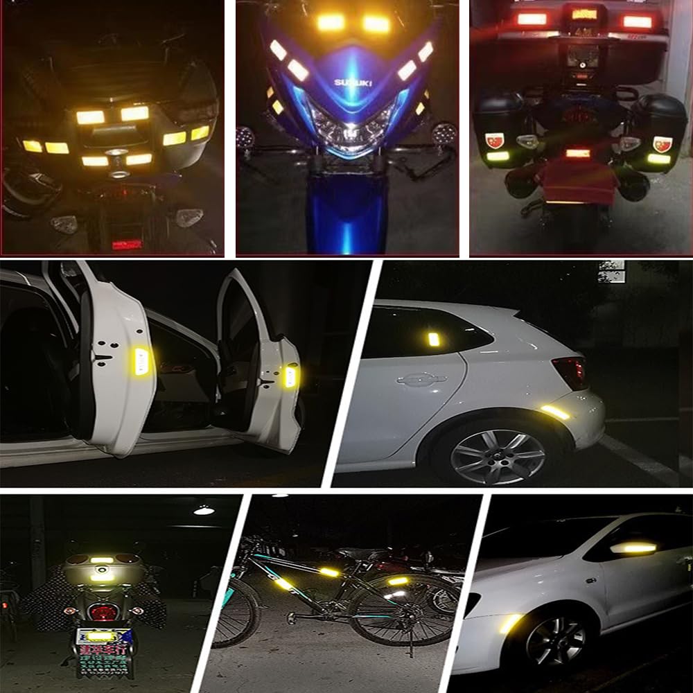 WFGKPXC Reflective Stickers, Reflector Stickers, Pack of 30, 8*3cm, 3