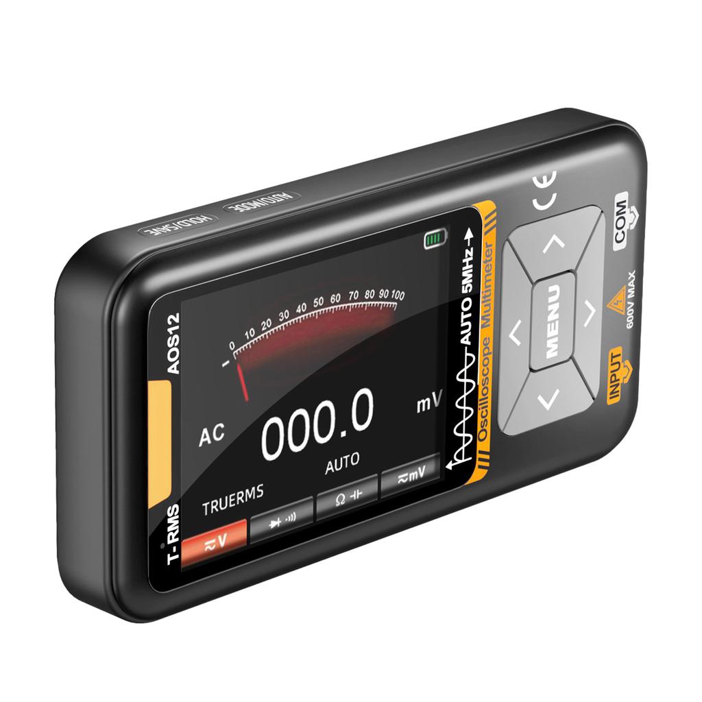 2 in 1 Handheld Oscilloscope & Multimeter, 5MHz Bandwidth, 48MSa s Sampling Rate, 3.2  Color TFT Screen, True RMS,