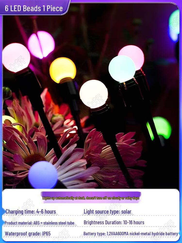 Solar-Powered Waterproof Firefly Garden Lights for Outdoor Villa Courtyard Atmosphere