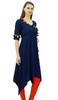 Phagun Angrakha Style Rayon Womens Tunic Kurta Pom-Pom Designer Kurti Top Indian