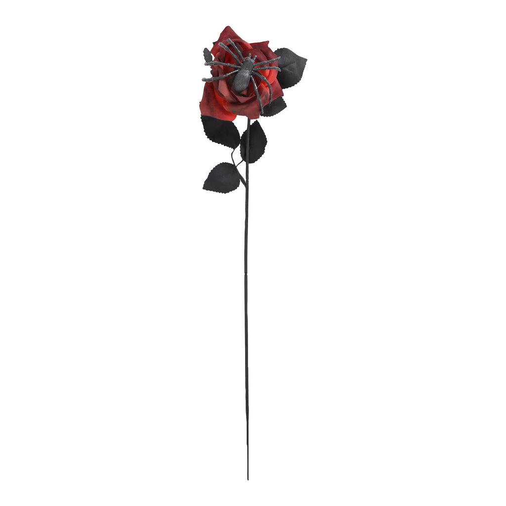 Halloween Skeleton Hand Rose Adornment Creepy Fake Flowers For Indoor Layout And For Halloween Home Decorations And Spooky Scene Setting