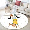 Pippi Cartoon pattern round rug,Carpet Rug for Living Room Bedroom Playroom ,Non-slip Floor Mat,Holiday Gifts and Birthday Gifts.