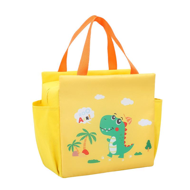 Double Pocket Thermal Insulation Bento Bag Aluminum Foil Thickened Thermal Insulation Lunch Bag with Rice Meal Bag Lunch Box Thermal Insulation Bag