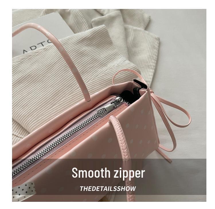 Korean-Style Polka Dot Underarm Shoulder Bag - Large Capacity for Spring/Summer 2026