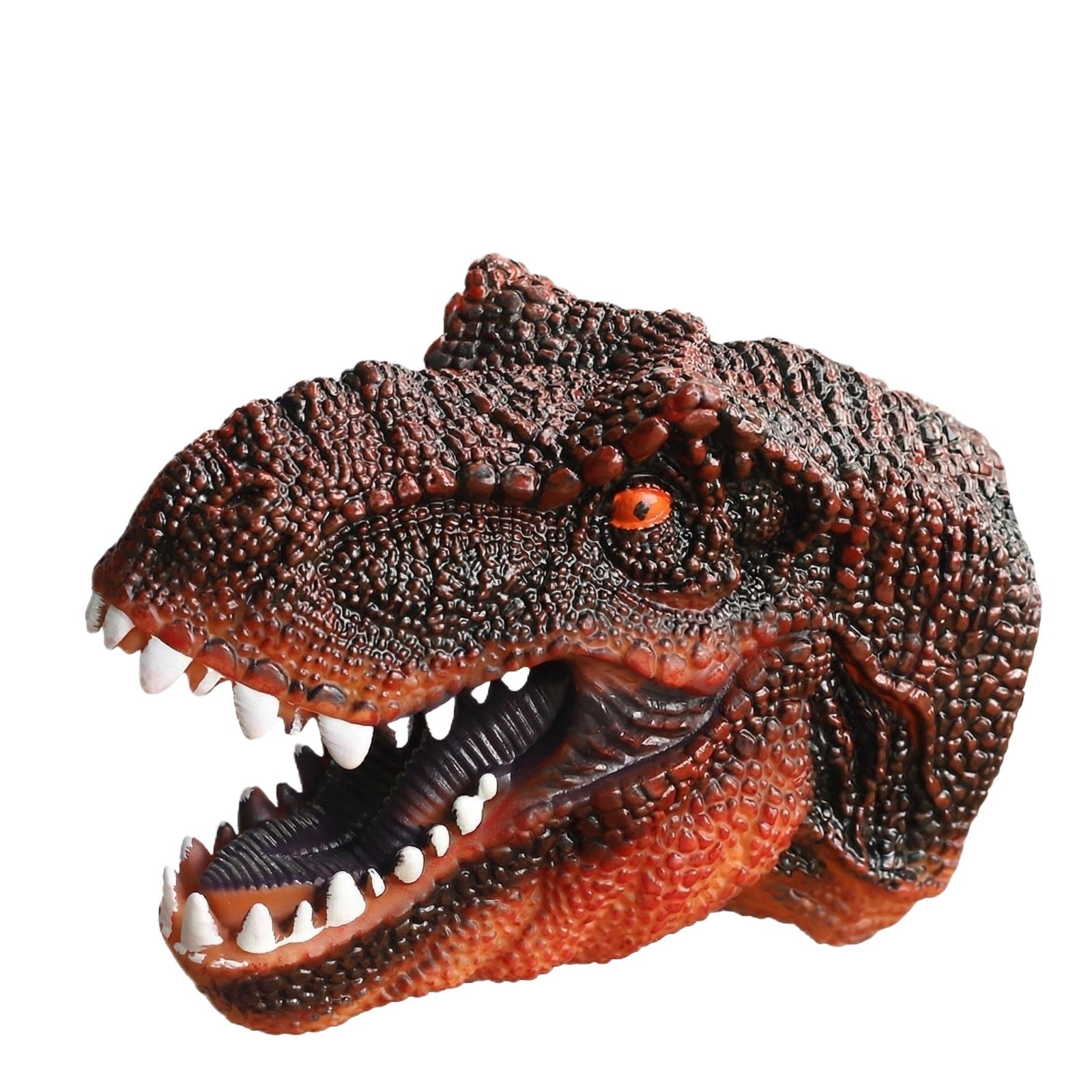 Dinosaur Hand Puppet Set  And Brown Bear Hand Puppet Combination  Large Carnivore Hand Puppet  Prehistoric Animal Hand Puppet Series One Size