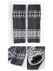 Girls' Jacquard Retro Wool Leg Warmers - Thick, Warm Mid-Calf Socks for Autumn & Winter.