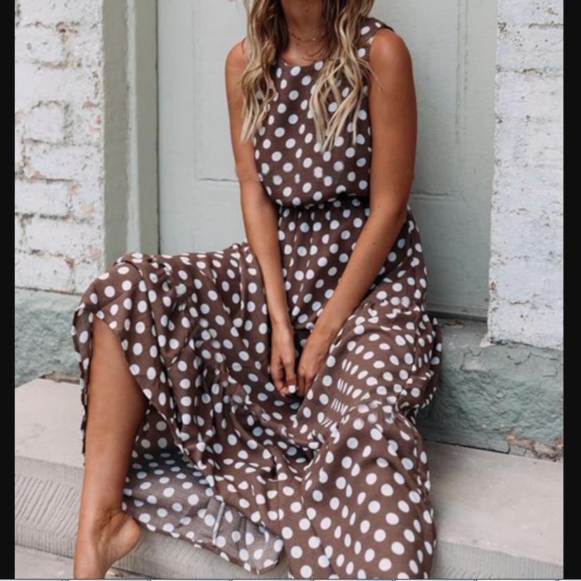 Sommer Träger Langkleid Ärmellos Sexy Kleid