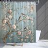 Blooming Branches And Birds Shower Curtain- Multi-Style Bath Decor, Perfect For Those Who Love Nature-Inspired And Practical