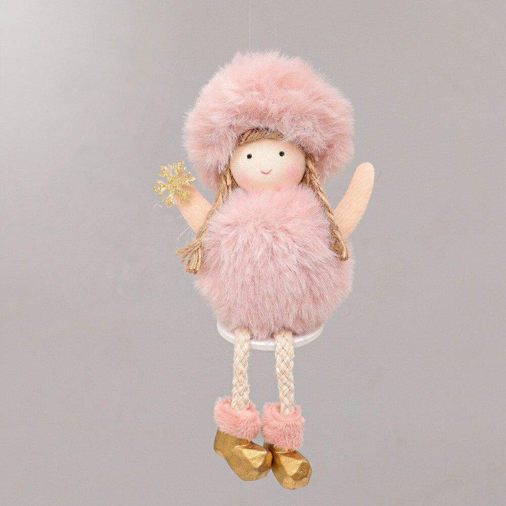 Anjo de natal pingente bonito boneca de pelúcia ornamentos de árvore de natal para decoração de festa em casa decoração de natal crianças presente noel 2022