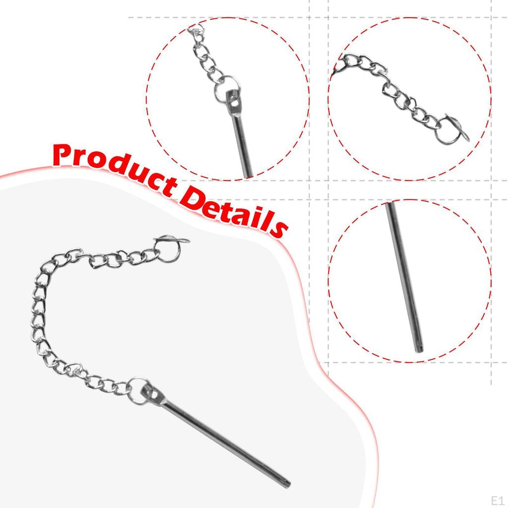 Patio Umbrella Stabilizer Pin with Chain Strap Universal Outdoor Replacement for