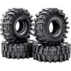 HOBBYSOUL 1.0 Crawler Tires 70mm Tall 1.0'' Mud Slingers X Super Soft Sticky Tyre for RC 1/24 SCX24 1/18 TRX4M Upgrades