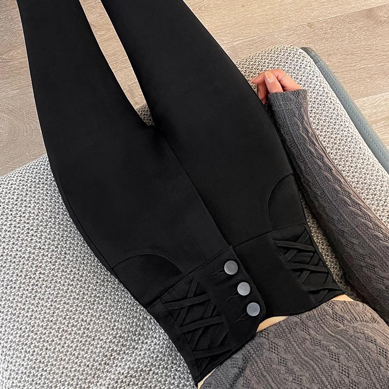 

2024 New Style Black High-Waisted Slimming Leggings for Women – Autumn/Winter Elastic Pencil Pants 2XL (suitable for 126-135 jin)