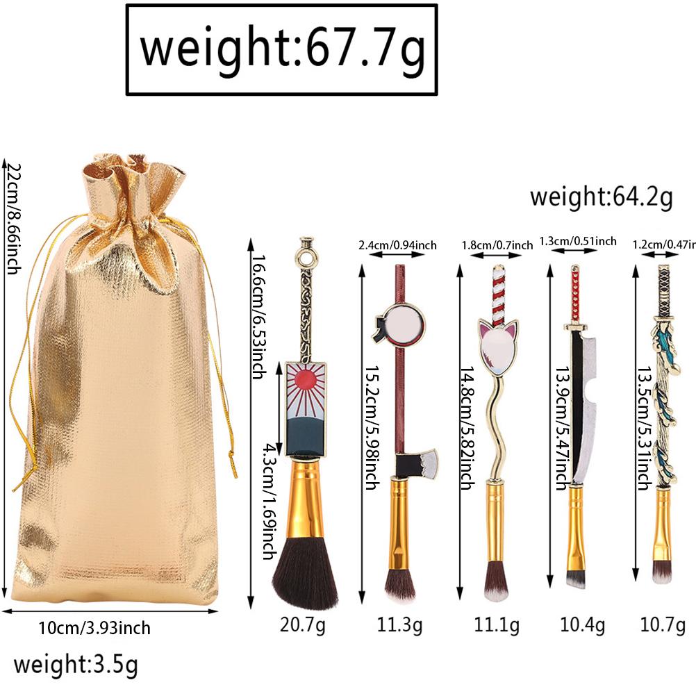 

5pcs Japanese Anime Makeup Brush Set Cosmetic Anime Cosplay Gift Makeup Brush Set for Women