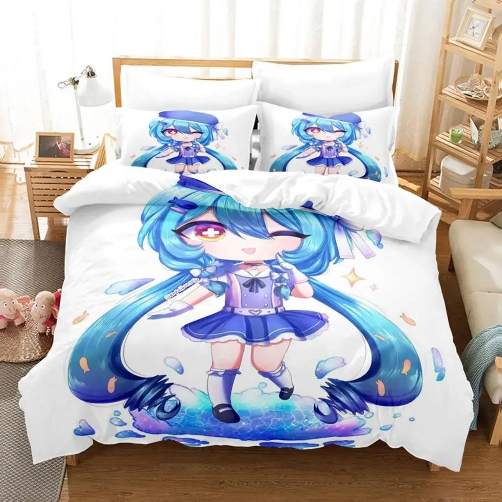 Three-Dimensional Print Pattern Anime Kawaii The Gacha Girl Bedding Sets Bedspread Cover Collection With Pillowcase Single Size Full Queen Size King