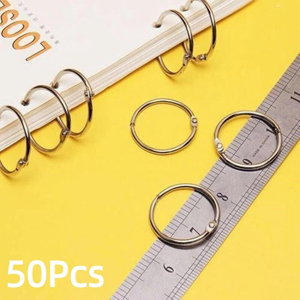 50Pcs O Ring Metal Binder Rings Assorted Sizes Keychain Rings Metal Opening Ring  Home Office