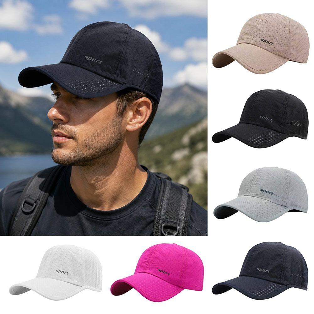 Adjustable Sun Hat Breathable Peaked Cap Unisex Mesh Baseball Cap  Outdoor Sports