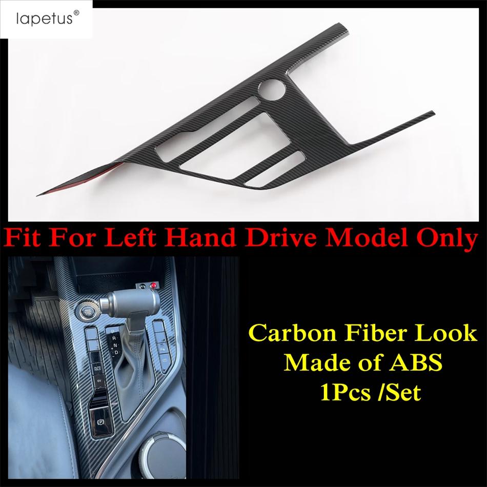 Console Centrale Fibre de Carbone Panneau Levier de Vitesse Cadre Multimédia Cache Décoratif Garniture Accessoires Intérieur Pour Kia Niro EV - 2025