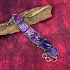 Purple Sea Sediment 925 Solid Sterling Silver Bracelet with Adjustable Chain, Handmade Gemstone Jewelry Bracelet For Thanksgiving