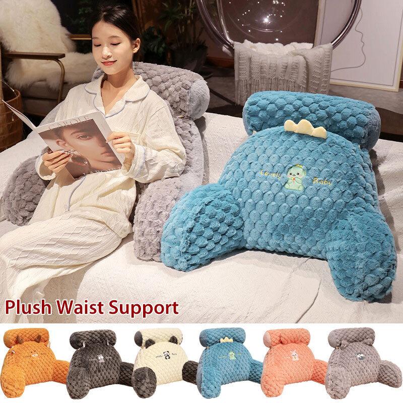 Cartoon Plush Pillow Back Cushion with Armrest Support Bed Reading Pillow Waist Living Room Big Pillow Home Decoration New