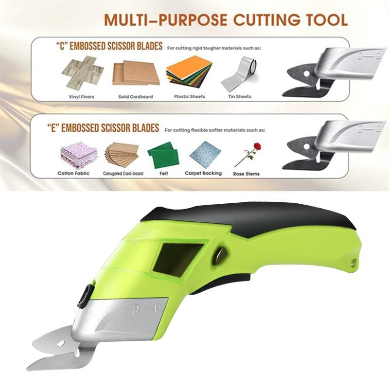 Cordless Electric Scissors Rechargeable Cardboard Cutter Scissor Power Sewing Shears Tool For Cutting Craft Carpet Leather Cloth